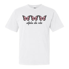 Load image into Gallery viewer, Alpha Eta Rho Trendy Butterfly Comfort Colors T-Shirt - Kite and Crest