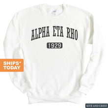 Load image into Gallery viewer, Alpha Eta Rho Weekender Sweatshirt - Fraternity Crewneck Sweatshirt - Kite and Crest