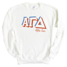 Load image into Gallery viewer, Alpha Gamma Delta Sweatshirt - AGD (Alpha Gam) American Colored Crewneck Sweatshirt - Kite and Crest