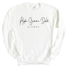 Load image into Gallery viewer, Alpha Gamma Delta Sweatshirt - AGD (Alpha Gam) Sorority Alumna Crewneck Sweatshirt - Kite and Crest