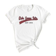 Load image into Gallery viewer, Alpha Gamma Delta T-Shirt | AGD Baseball Shirt | Alpha Gamma Delta Sorority Gift Idea - Kite and Crest