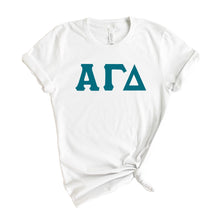 Load image into Gallery viewer, Alpha Gamma Delta T-Shirt | AGD Basic Large Letters Shirt | Alpha Gamma Delta Sorority Gift Idea - Kite and Crest