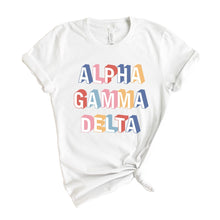 Load image into Gallery viewer, Alpha Gamma Delta T-Shirt | AGD Retro Shirt | Alpha Gamma Delta Sorority Gift Idea - Kite and Crest