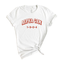 Load image into Gallery viewer, Alpha Gamma Delta T-shirt - Alpha Gam (AGD) Red Arch Tee - Kite and Crest