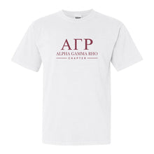 Load image into Gallery viewer, Alpha Gamma Rho Comfort Colors T-Shirt - AGR Basic Lined Shirt - Kite and Crest