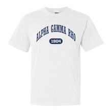 Load image into Gallery viewer, Alpha Gamma Rho Comfort Colors T-Shirt - AGR Fraternal Arch Shirt - Kite and Crest