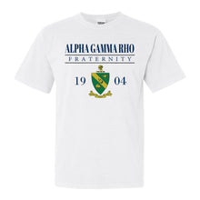 Load image into Gallery viewer, Alpha Gamma Rho Comfort Colors T-Shirt - AGR Large Crest Shirt - Kite and Crest