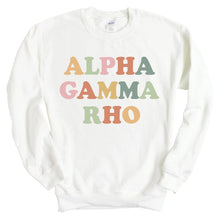 Load image into Gallery viewer, Alpha Gamma Rho Sweatshirt - AGR Bright and Colorful Crewneck Sweatshirt - Kite and Crest