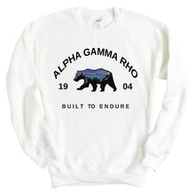 Load image into Gallery viewer, Alpha Gamma Rho Sweatshirt - AGR Fraternal Bear Crewneck Sweatshirt - Kite and Crest