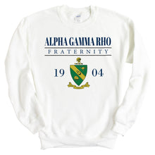 Load image into Gallery viewer, Alpha Gamma Rho Sweatshirt - AGR Large Crest Crewneck Sweatshirt - Kite and Crest