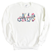 Load image into Gallery viewer, Alpha Kappa Delta Phi Floral Block Crewneck Sweatshirt - Kite and Crest