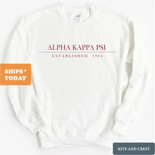Load image into Gallery viewer, Alpha Kappa Psi Boyfriend Sweatshirt - Fraternity Crewneck Sweatshirt - Kite and Crest