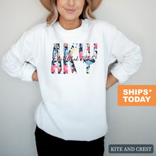Load image into Gallery viewer, Alpha Kappa Psi Marigold Sweatshirt - Fraternity Crewneck Sweatshirt - Kite and Crest