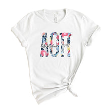 Load image into Gallery viewer, Alpha Omicron Pi Floral Block Sorority T-Shirt - Kite and Crest