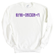 Load image into Gallery viewer, Alpha Omicron Pi Sweatshirt | AOPI Rock Star Crewneck Sweatshirt | Alpha Omicron Pi Sorority Gift Idea - Kite and Crest