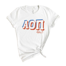 Load image into Gallery viewer, Alpha Omicron Pi T-shirt - AOPI American Colored Tee - Kite and Crest