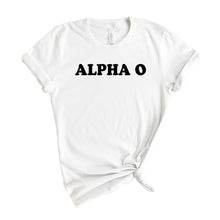 Load image into Gallery viewer, Alpha Omicron Pi T-shirt - AOPI Block Name Tee - Kite and Crest