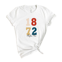 Load image into Gallery viewer, Alpha Phi T-Shirt | A Phi Colorful Year Shirt | Alpha Phi Sorority Gift Idea - Kite and Crest