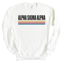 Load image into Gallery viewer, Alpha Sigma Alpha Sweatshirt | Alpha Sigma Alpha Colorful Stripes Crewneck Sweatshirt | Alpha Sigma Alpha Sorority Gift Idea - Kite and Crest