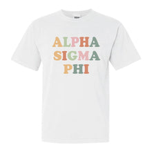 Load image into Gallery viewer, Alpha Sigma Phi Comfort Colors T-Shirt - Alpha Sig Bright and Colorful Shirt - Kite and Crest