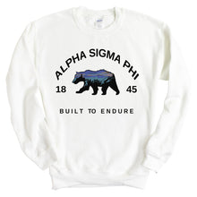 Load image into Gallery viewer, Alpha Sigma Phi Sweatshirt - Alpha Sig Fraternal Bear Crewneck Sweatshirt - Kite and Crest
