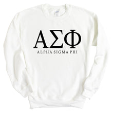 Load image into Gallery viewer, Alpha Sigma Phi Sweatshirt - Alpha Sig Fraternal Block Crewneck Sweatshirt - Kite and Crest