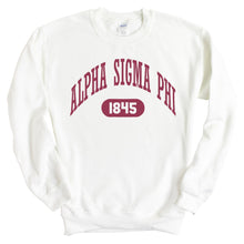 Load image into Gallery viewer, Alpha Sigma Phi Sweatshirt - Alpha Sig Large Athletic Crewneck Sweatshirt - Kite and Crest