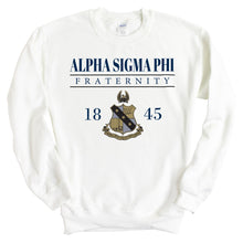 Load image into Gallery viewer, Alpha Sigma Phi Sweatshirt - Alpha Sig Large Crest Crewneck Sweatshirt - Kite and Crest