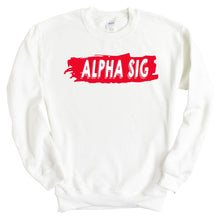 Load image into Gallery viewer, Alpha Sigma Phi Sweatshirt - Alpha Sig Red Slash Crewneck Sweatshirt - Kite and Crest