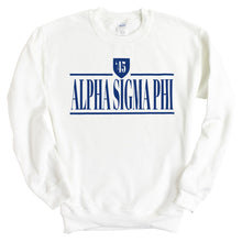 Load image into Gallery viewer, Alpha Sigma Phi Sweatshirt - Alpha Sig Shield Crewneck Sweatshirt - Kite and Crest