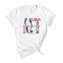 Load image into Gallery viewer, Alpha Sigma Tau Floral Block Sorority T-Shirt - Kite and Crest