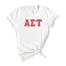 Load image into Gallery viewer, Alpha Sigma Tau T-shirt - Alpha Tau Cute Letters Tee - Kite and Crest
