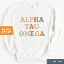 Load image into Gallery viewer, Alpha Tau Omega Sweatshirt - ATO Bright and Colorful Crewneck Sweatshirt - Kite and Crest