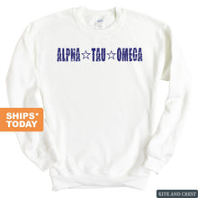 Load image into Gallery viewer, Alpha Tau Omega Sweatshirt - ATO Fraternal Star Crewneck Sweatshirt - Kite and Crest
