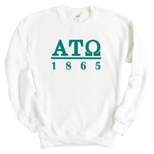 Load image into Gallery viewer, Alpha Tau Omega Sweatshirt - ATO Lettered Basic Crewneck Sweatshirt - Kite and Crest