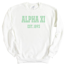 Load image into Gallery viewer, Alpha Xi Delta Sweatshirt - AXID Sporty Established Crewneck Sweatshirt - Kite and Crest