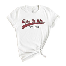 Load image into Gallery viewer, Alpha Xi Delta T-Shirt | AXID Baseball Shirt | Alpha Xi Delta Sorority Gift Idea - Kite and Crest