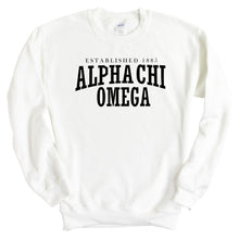 Load image into Gallery viewer, AXO Alpha Chi Omega Established Sorority Crewneck Sweatshirt - Kite and Crest