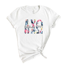 Load image into Gallery viewer, AXO Alpha Chi Omega Floral Block Sorority T-Shirt - Kite and Crest