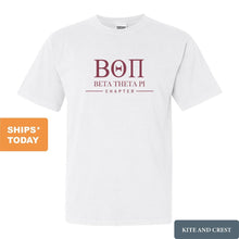 Load image into Gallery viewer, Beta Theta Pi Comfort Colors T-Shirt - Beta Basic Lined Shirt - Kite and Crest