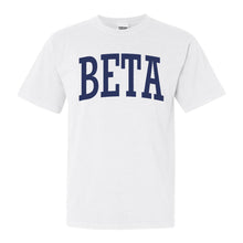 Load image into Gallery viewer, Beta Theta Pi Comfort Colors T-Shirt - Beta Intrinsic Lettered Shirt - Kite and Crest