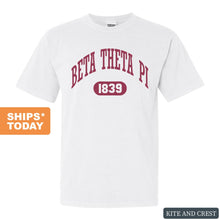 Load image into Gallery viewer, Beta Theta Pi Comfort Colors T-Shirt - Beta Large Athletic Shirt - Kite and Crest