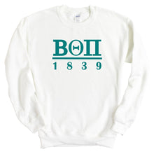 Load image into Gallery viewer, Beta Theta Pi Sweatshirt - Beta Lettered Basic Crewneck Sweatshirt - Kite and Crest