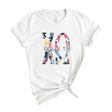 Load image into Gallery viewer, Chi Omega Floral Block Sorority T-Shirt - Kite and Crest