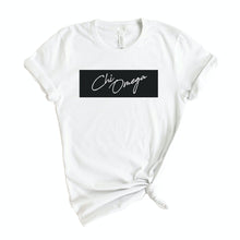 Load image into Gallery viewer, Chi Omega T-shirt - Chi O Black Box Tee - Kite and Crest