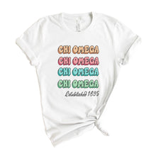 Load image into Gallery viewer, Chi Omega T-shirt - Chi O Stencil Tee - Kite and Crest