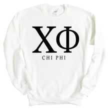 Load image into Gallery viewer, Chi Phi Sweatshirt - Chi Phi Block Letter Crewneck Sweatshirt - Kite and Crest