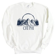 Load image into Gallery viewer, Chi Phi Sweatshirt - Chi Phi Epic Mountains Crewneck Sweatshirt - Kite and Crest