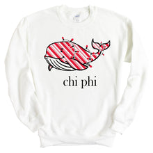 Load image into Gallery viewer, Chi Phi Sweatshirt - Chi Phi Red Whale Crewneck Sweatshirt - Kite and Crest
