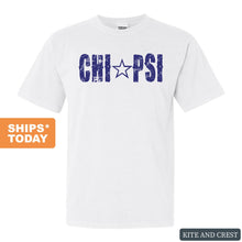 Load image into Gallery viewer, Chi Psi Fraternal Star Comfort Colors T-Shirt - Fraternity Tee - Kite and Crest